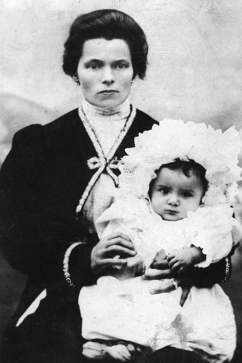 Benito Mussolini and his mother